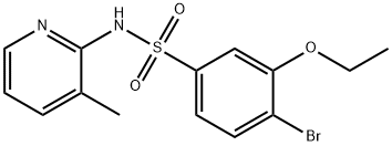 4-bromo-3-ethoxy-N-(3-methyl-2-pyridinyl)benzenesulfonamide 结构式