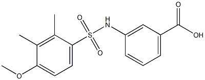 3-{[(4-methoxy-2,3-dimethylphenyl)sulfonyl]amino}benzoic acid 结构式