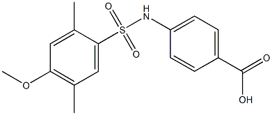 4-{[(4-methoxy-2,5-dimethylphenyl)sulfonyl]amino}benzoic acid 结构式