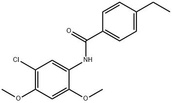 N-(5-chloro-2,4-dimethoxyphenyl)-4-ethylbenzamide 结构式