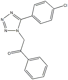 2-[5-(4-chlorophenyl)-1H-tetraazol-1-yl]-1-phenylethanone 结构式