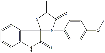 2',4-dioxo-3-(4-methoxyphenyl)-5-methylspiro[1,3-thiazolidine-2,3'-indoline] 结构式