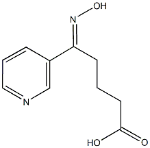 5-(hydroxyimino)-5-(3-pyridinyl)pentanoic acid 结构式