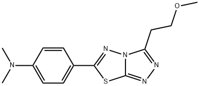 N-{4-[3-(2-methoxyethyl)[1,2,4]triazolo[3,4-b][1,3,4]thiadiazol-6-yl]phenyl}-N,N-dimethylamine 结构式