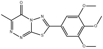 3-methyl-7-(3,4,5-trimethoxyphenyl)-4H-[1,3,4]thiadiazolo[2,3-c][1,2,4]triazin-4-one 结构式
