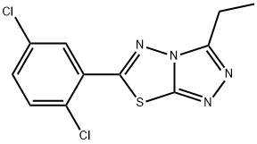 6-(2,5-dichlorophenyl)-3-ethyl[1,2,4]triazolo[3,4-b][1,3,4]thiadiazole 结构式