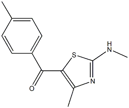 [4-methyl-2-(methylamino)-1,3-thiazol-5-yl](4-methylphenyl)methanone 结构式