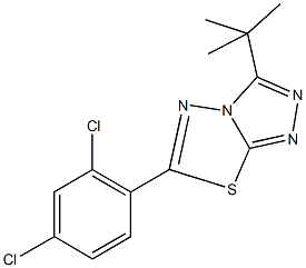 3-tert-butyl-6-(2,4-dichlorophenyl)[1,2,4]triazolo[3,4-b][1,3,4]thiadiazole 结构式