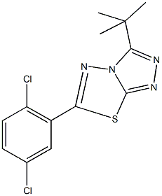 3-tert-butyl-6-(2,5-dichlorophenyl)[1,2,4]triazolo[3,4-b][1,3,4]thiadiazole 结构式