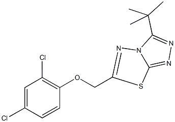 (3-tert-butyl[1,2,4]triazolo[3,4-b][1,3,4]thiadiazol-6-yl)methyl 2,4-dichlorophenyl ether 结构式