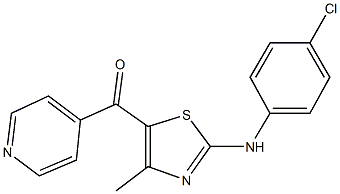 [2-(4-chloroanilino)-4-methyl-1,3-thiazol-5-yl](4-pyridinyl)methanone 结构式