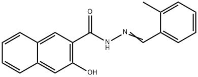 3-hydroxy-N'-(2-methylbenzylidene)-2-naphthohydrazide 结构式