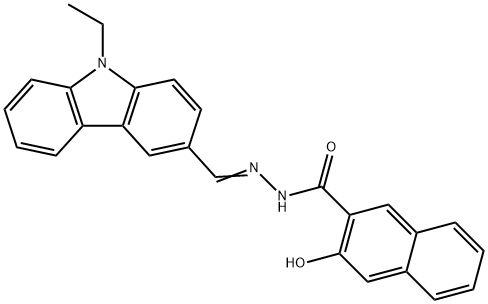 N'-[(9-ethyl-9H-carbazol-3-yl)methylene]-3-hydroxy-2-naphthohydrazide 结构式