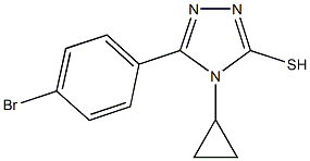 5-(4-bromophenyl)-4-cyclopropyl-4H-1,2,4-triazol-3-yl hydrosulfide 结构式