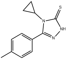 4-cyclopropyl-5-(4-methylphenyl)-4H-1,2,4-triazol-3-yl hydrosulfide 结构式