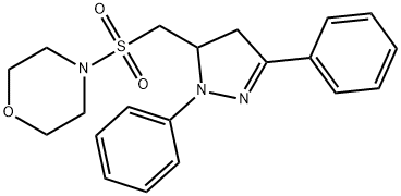 4-{[(1,3-diphenyl-4,5-dihydro-1H-pyrazol-5-yl)methyl]sulfonyl}morpholine 结构式