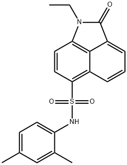 N-(2,4-dimethylphenyl)-1-ethyl-2-oxo-1,2-dihydrobenzo[cd]indole-6-sulfonamide 结构式