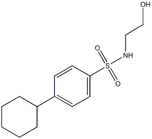 4-cyclohexyl-N-(2-hydroxyethyl)benzenesulfonamide 结构式