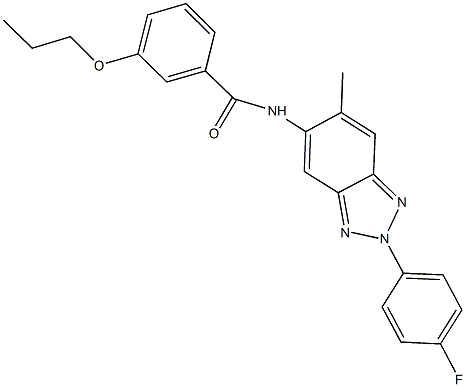 N-[2-(4-fluorophenyl)-6-methyl-2H-1,2,3-benzotriazol-5-yl]-3-propoxybenzamide 结构式
