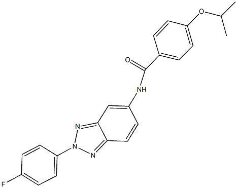 N-[2-(4-fluorophenyl)-2H-1,2,3-benzotriazol-5-yl]-4-isopropoxybenzamide 结构式