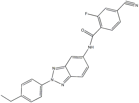 4-cyano-N-[2-(4-ethylphenyl)-2H-1,2,3-benzotriazol-5-yl]-2-fluorobenzamide 结构式