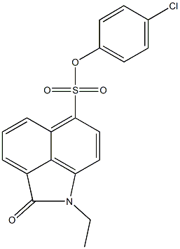 4-chlorophenyl 1-ethyl-2-oxo-1,2-dihydrobenzo[cd]indole-6-sulfonate 结构式