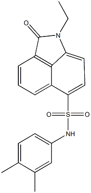 N-(3,4-dimethylphenyl)-1-ethyl-2-oxo-1,2-dihydrobenzo[cd]indole-6-sulfonamide 结构式