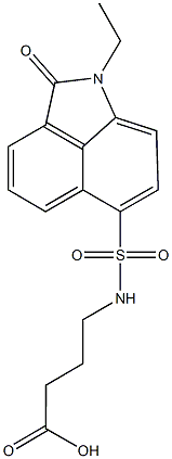 4-{[(1-ethyl-2-oxo-1,2-dihydrobenzo[cd]indol-6-yl)sulfonyl]amino}butanoic acid 结构式