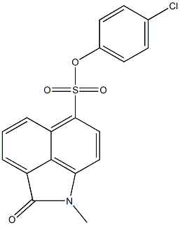 4-chlorophenyl 1-methyl-2-oxo-1,2-dihydrobenzo[cd]indole-6-sulfonate 结构式