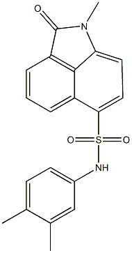 N-(3,4-dimethylphenyl)-1-methyl-2-oxo-1,2-dihydrobenzo[cd]indole-6-sulfonamide 结构式