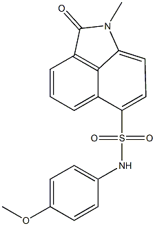 N-(4-methoxyphenyl)-1-methyl-2-oxo-1,2-dihydrobenzo[cd]indole-6-sulfonamide 结构式