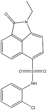 N-(2-chlorophenyl)-1-ethyl-2-oxo-1,2-dihydrobenzo[cd]indole-6-sulfonamide 结构式
