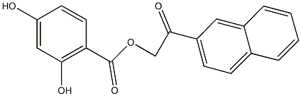 2-(2-naphthyl)-2-oxoethyl 2,4-dihydroxybenzoate 结构式