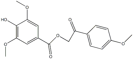 2-(4-methoxyphenyl)-2-oxoethyl 4-hydroxy-3,5-dimethoxybenzoate 结构式