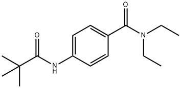 4-[(2,2-dimethylpropanoyl)amino]-N,N-diethylbenzamide 结构式