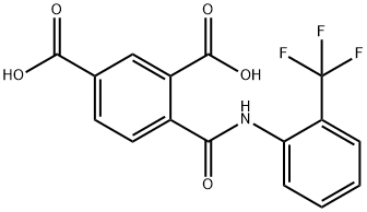 4-{[2-(trifluoromethyl)anilino]carbonyl}isophthalic acid 结构式
