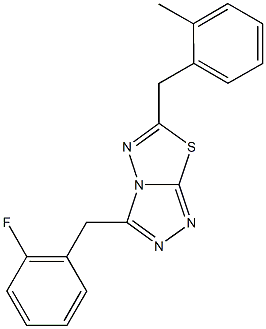 3-(2-fluorobenzyl)-6-(2-methylbenzyl)[1,2,4]triazolo[3,4-b][1,3,4]thiadiazole 结构式