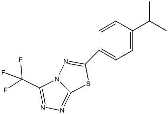 6-(4-isopropylphenyl)-3-(trifluoromethyl)[1,2,4]triazolo[3,4-b][1,3,4]thiadiazole 结构式