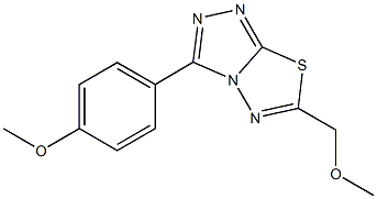 6-(methoxymethyl)-3-(4-methoxyphenyl)[1,2,4]triazolo[3,4-b][1,3,4]thiadiazole 结构式