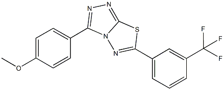 methyl 4-{6-[3-(trifluoromethyl)phenyl][1,2,4]triazolo[3,4-b][1,3,4]thiadiazol-3-yl}phenyl ether 结构式