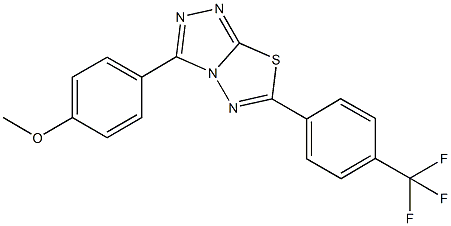 methyl 4-{6-[4-(trifluoromethyl)phenyl][1,2,4]triazolo[3,4-b][1,3,4]thiadiazol-3-yl}phenyl ether 结构式