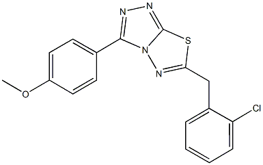 4-[6-(2-chlorobenzyl)[1,2,4]triazolo[3,4-b][1,3,4]thiadiazol-3-yl]phenyl methyl ether 结构式