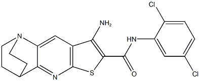 8-amino-N-(2,5-dichlorophenyl)-1,2,3,4-tetrahydro-1,4-ethanothieno[2,3-b][1,5]naphthyridine-7-carboxamide 结构式