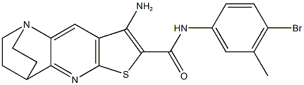 5-amino-N-(4-bromo-3-methylphenyl)-7-thia-1,9-diazatetracyclo[9.2.2.0~2,10~.0~4,8~]pentadeca-2(10),3,5,8-tetraene-6-carboxamide 结构式