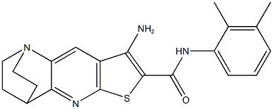 5-amino-N-(2,3-dimethylphenyl)-7-thia-1,9-diazatetracyclo[9.2.2.0~2,10~.0~4,8~]pentadeca-2(10),3,5,8-tetraene-6-carboxamide 结构式