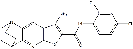 5-amino-N-(2,4-dichlorophenyl)-7-thia-1,9-diazatetracyclo[9.2.2.0~2,10~.0~4,8~]pentadeca-2(10),3,5,8-tetraene-6-carboxamide 结构式