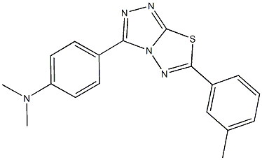 N,N-dimethyl-N-{4-[6-(3-methylphenyl)[1,2,4]triazolo[3,4-b][1,3,4]thiadiazol-3-yl]phenyl}amine 结构式