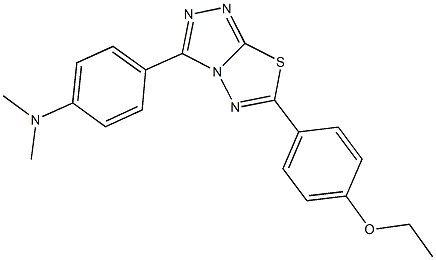 N-{4-[6-(4-ethoxyphenyl)[1,2,4]triazolo[3,4-b][1,3,4]thiadiazol-3-yl]phenyl}-N,N-dimethylamine 结构式