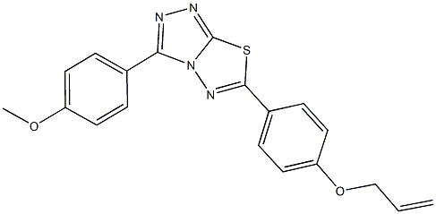 6-[4-(allyloxy)phenyl]-3-(4-methoxyphenyl)[1,2,4]triazolo[3,4-b][1,3,4]thiadiazole 结构式