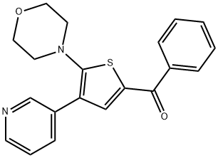 [5-(4-morpholinyl)-4-(3-pyridinyl)-2-thienyl](phenyl)methanone 结构式